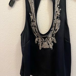 Vintage Y2K fashion, silk bebe crop top.